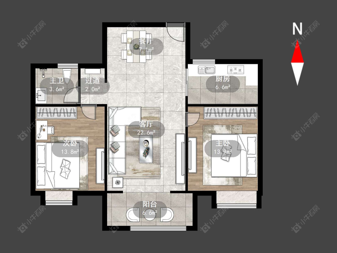 常州滨江豪园在售二手房源户型图_小牛看房