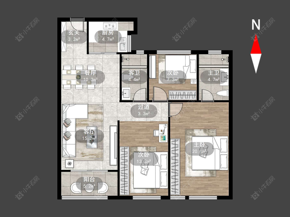 路劲城市印象房源户型图 常州路劲城市印象在售二手房源户型图_小牛看房
