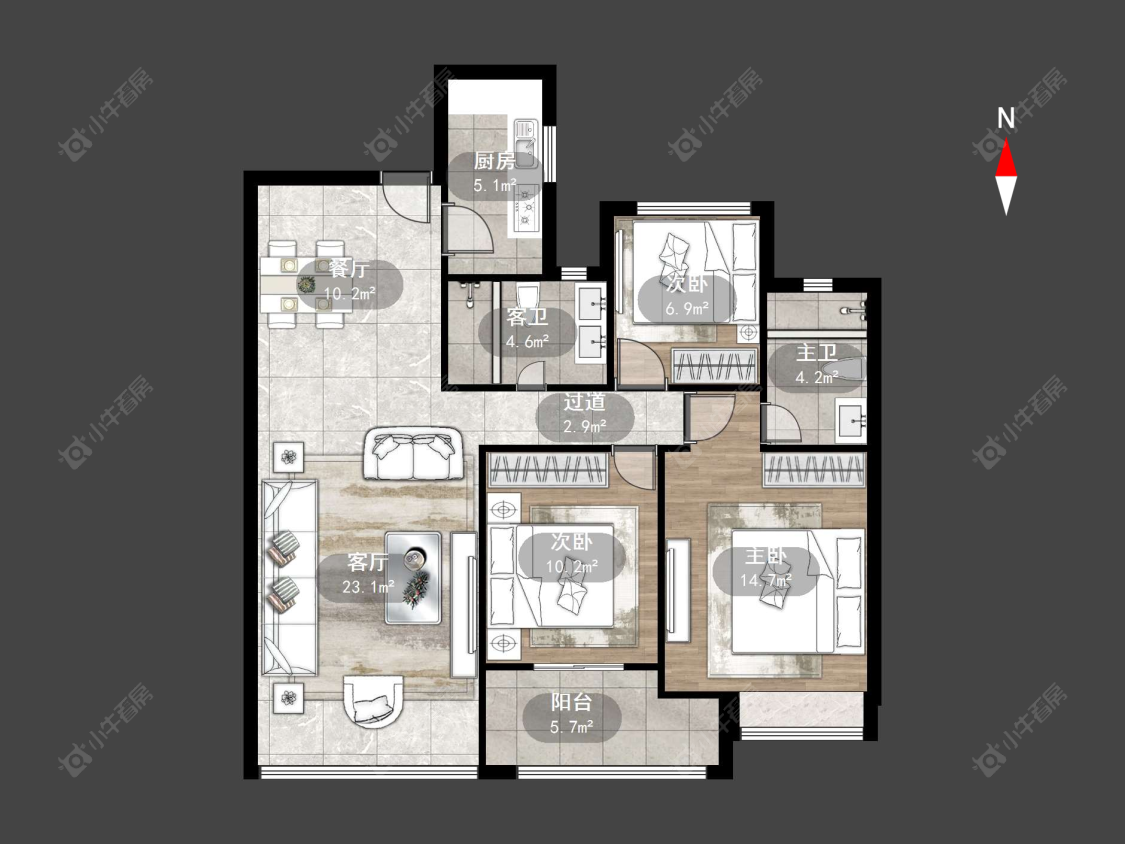 常州吾悦华府（金坛）在售二手房源户型图_小牛看房
