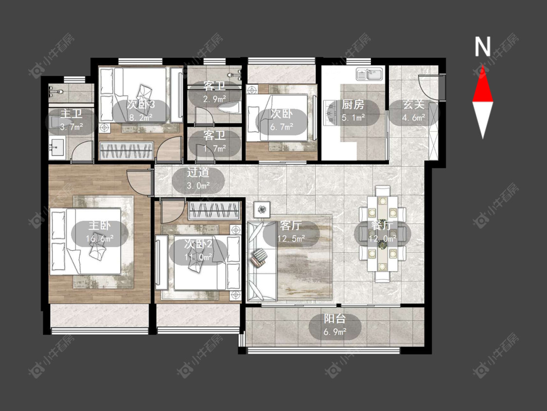 常州弘阳云峯在售二手房源户型图_小牛看房