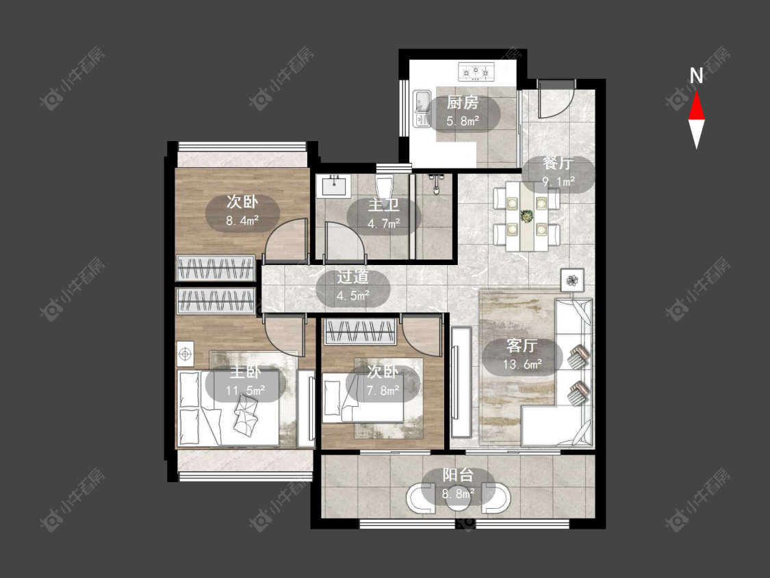 新城逸隽花园一期房源户型图 常州新城逸隽花园一期在售二手房源户型图_小牛看房