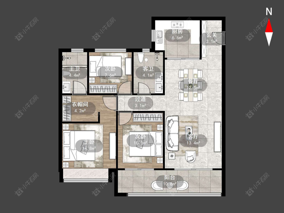 新城桃李郡房源户型图 常州新城桃李郡在售二手房源户型图_小牛看房