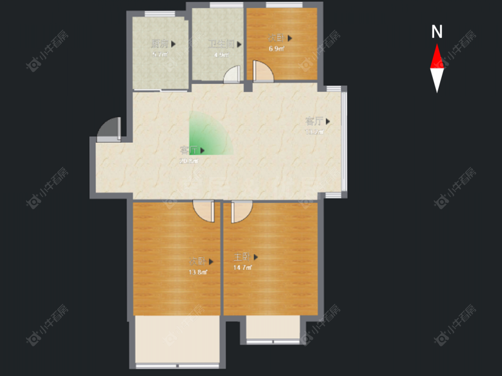 常州白云东苑南区在售二手房源户型图_小牛看房