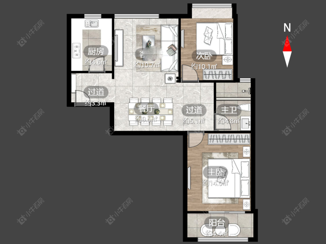常州顺园八村二期在售二手房源户型图_小牛看房
