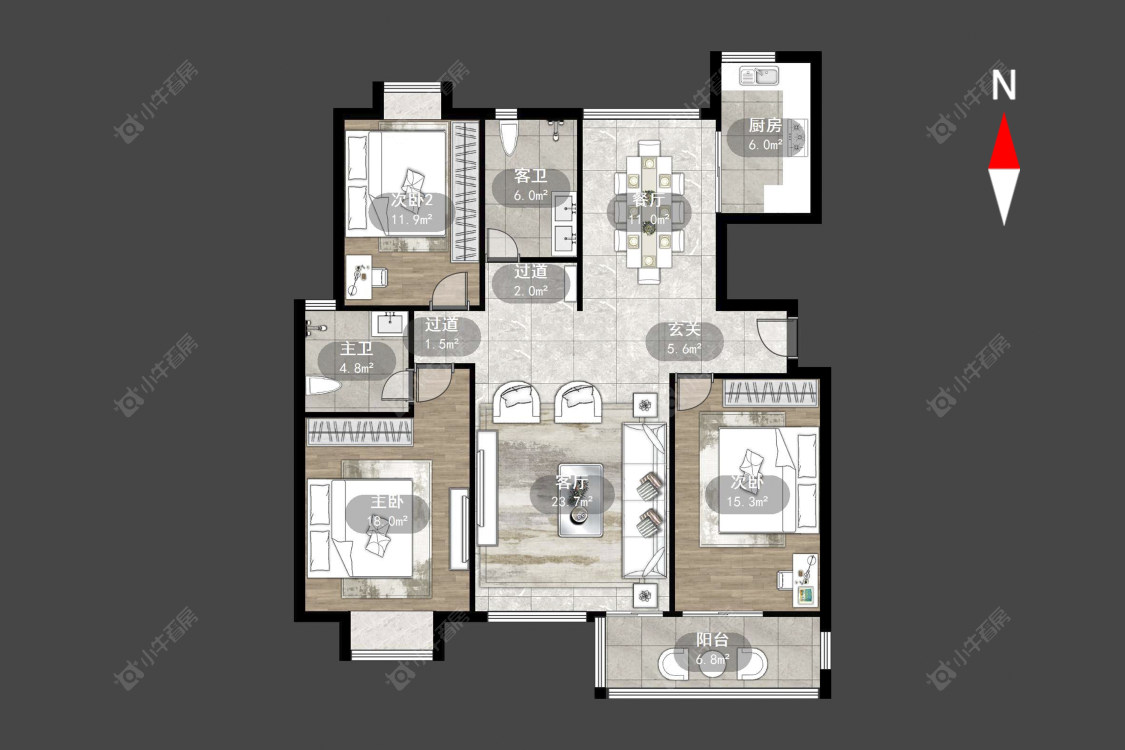 常州新城南都美域在售二手房源户型图_小牛看房