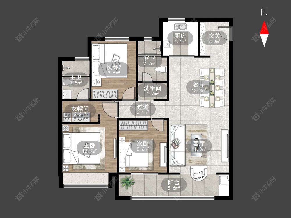 常州绿地香港名墩道在售二手房源户型图_小牛看房