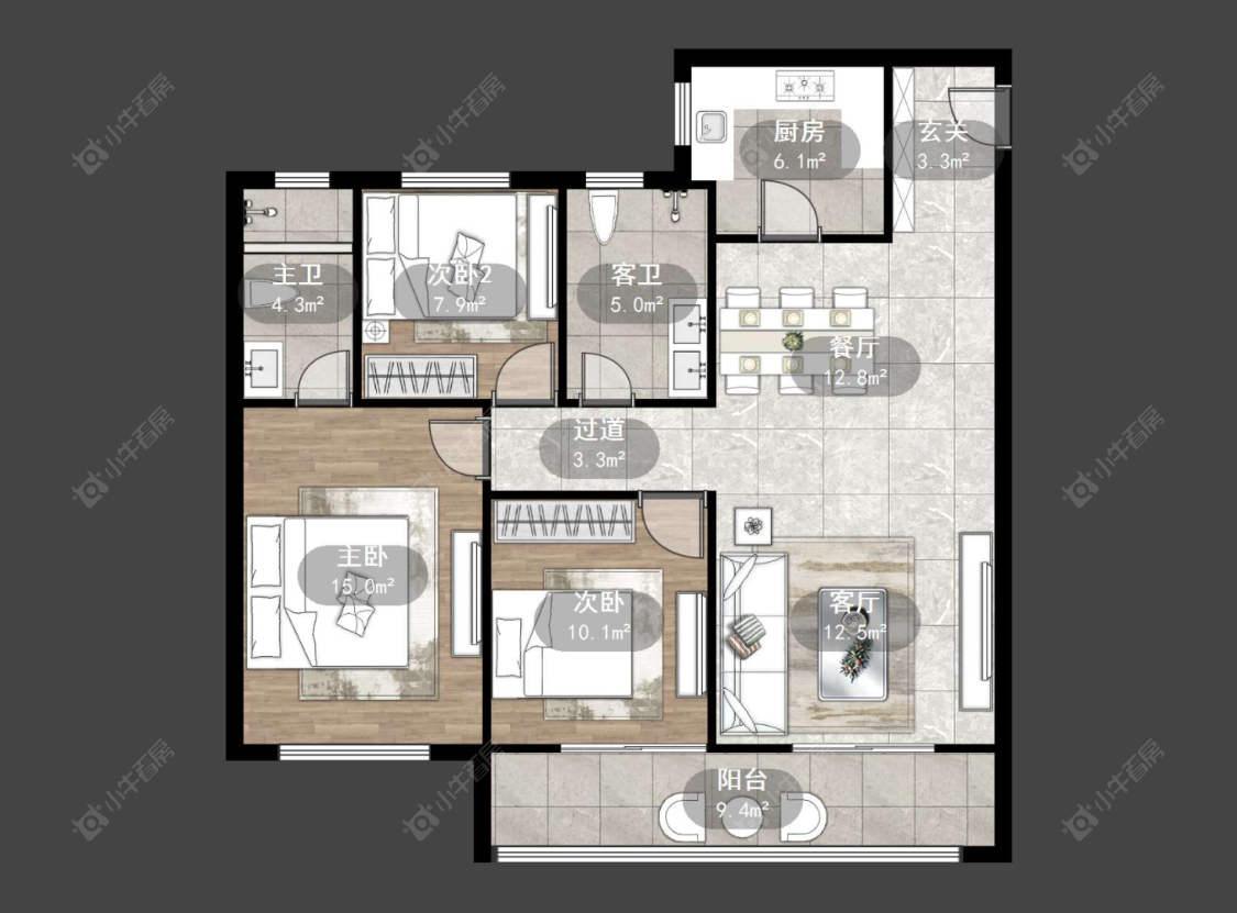 常州安欣花苑在售二手房源户型图_小牛看房