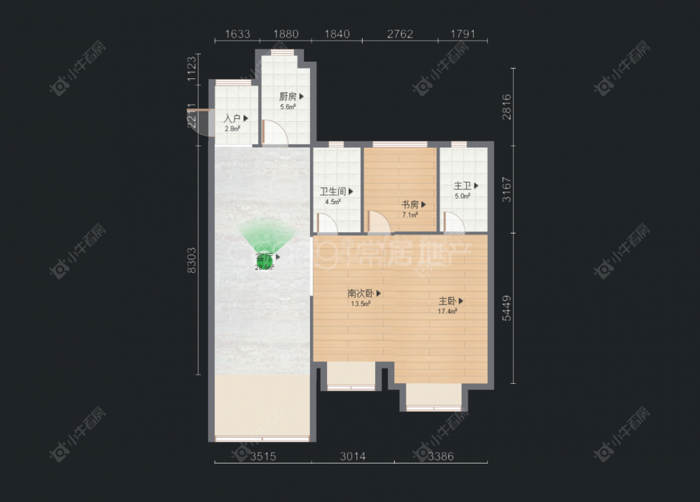 路劲城二期房源户型图 常州路劲城二期在售二手房源户型图_小牛看房