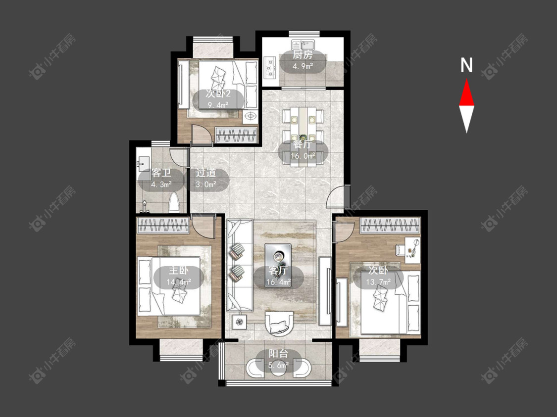 常州红梅假日花苑在售二手房源户型图_小牛看房