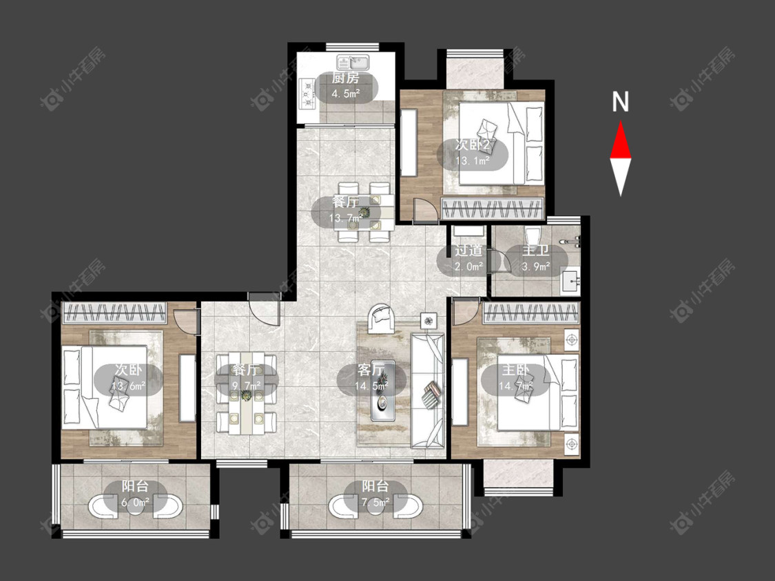 新园花苑房源户型图 常州新园花苑在售二手房源户型图_小牛看房