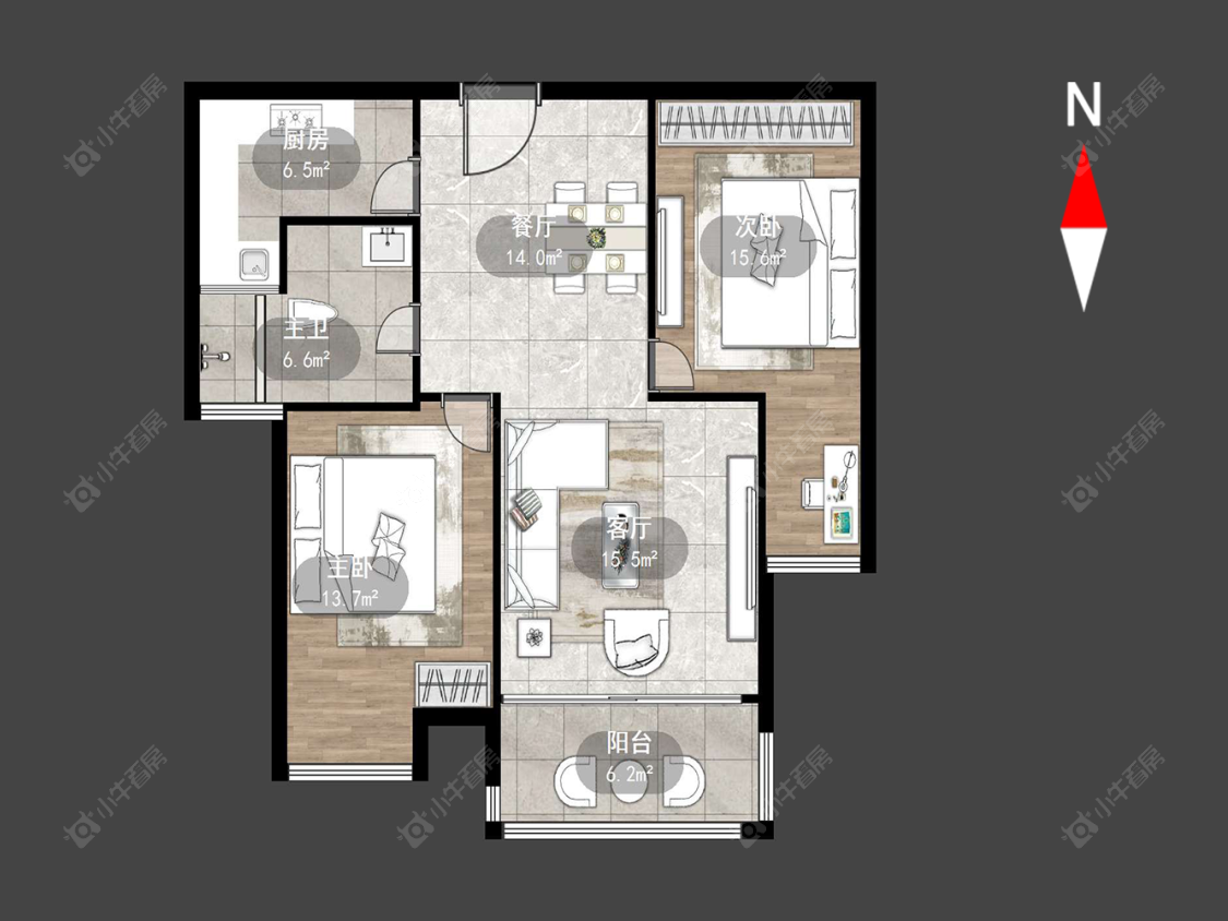 常州常发豪庭国际在售二手房源户型图_小牛看房