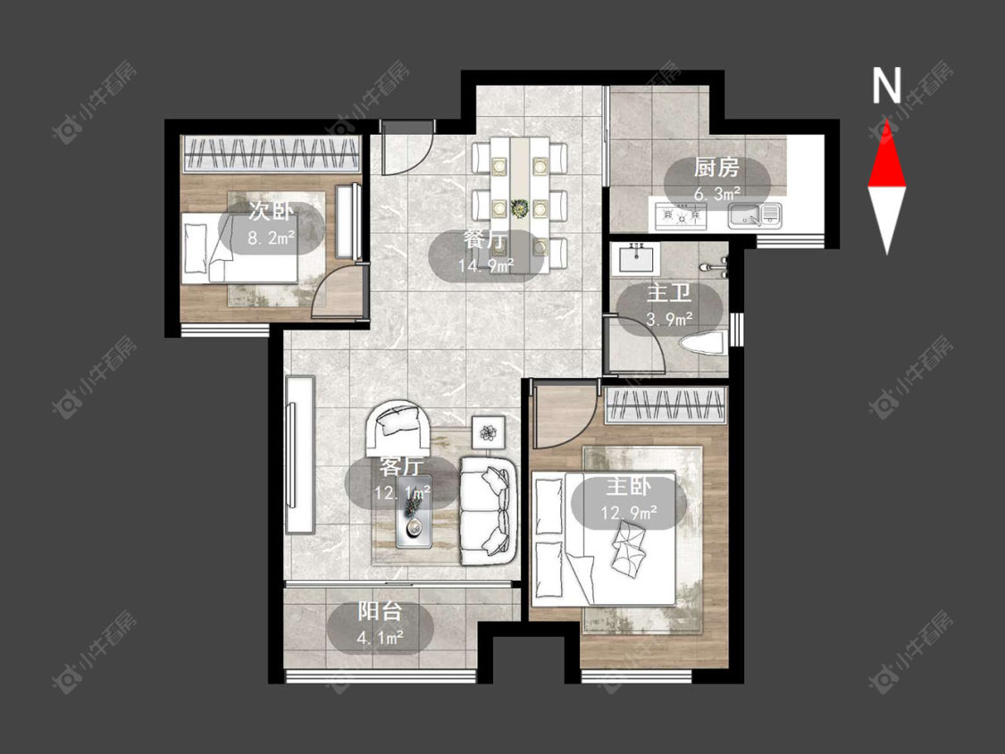 新城春天里房源户型图 常州新城春天里在售二手房源户型图_小牛看房