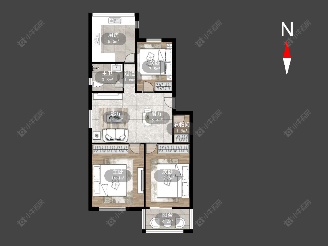 常州丽华三村南开小区在售二手房源户型图_小牛看房