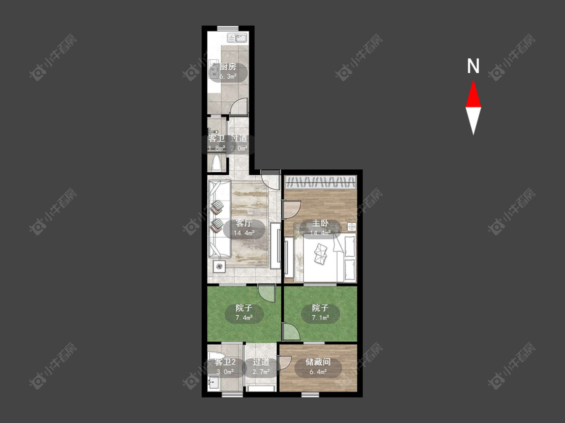 常州建材新村在售二手房房源户型图_小牛看房