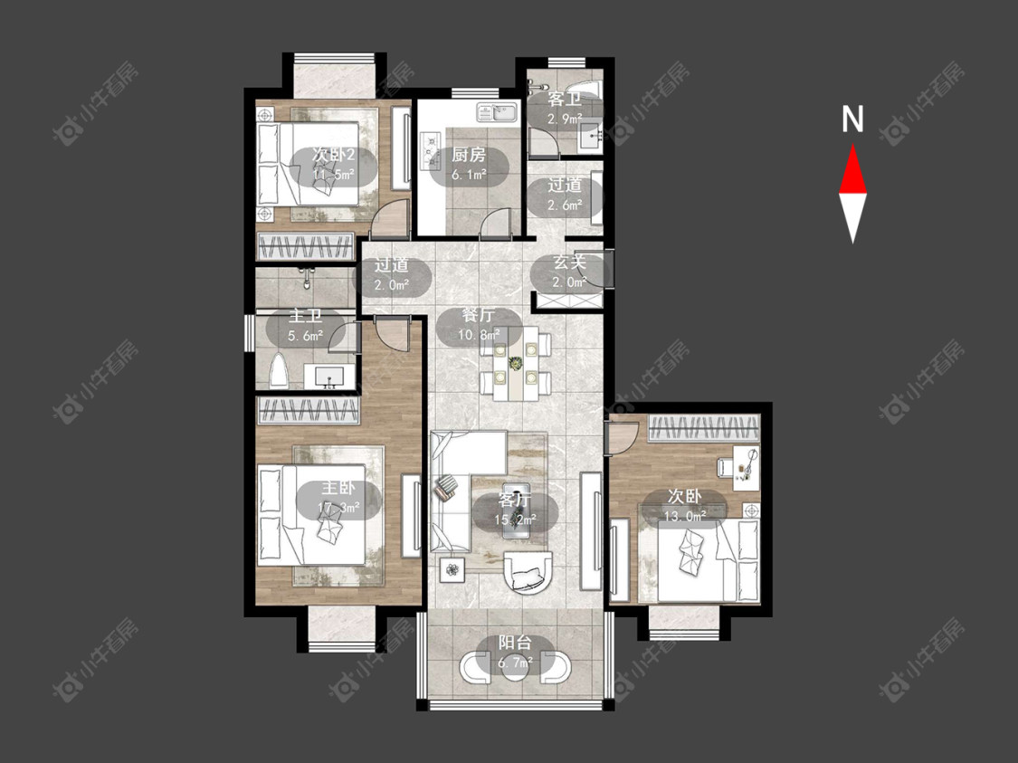 常州红梅假日花苑在售二手房源户型图_小牛看房