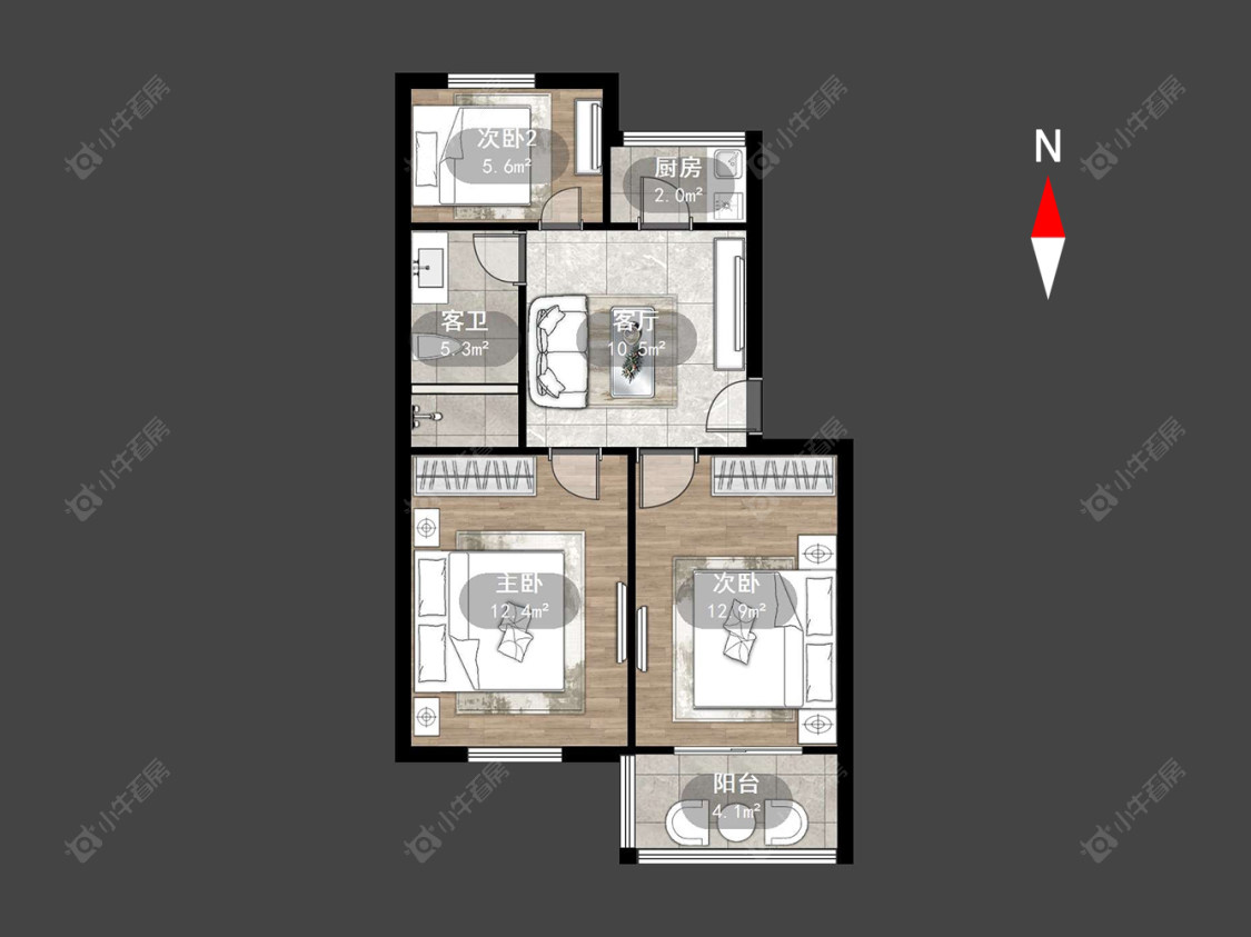 常州坛园在售二手房源户型图_小牛看房