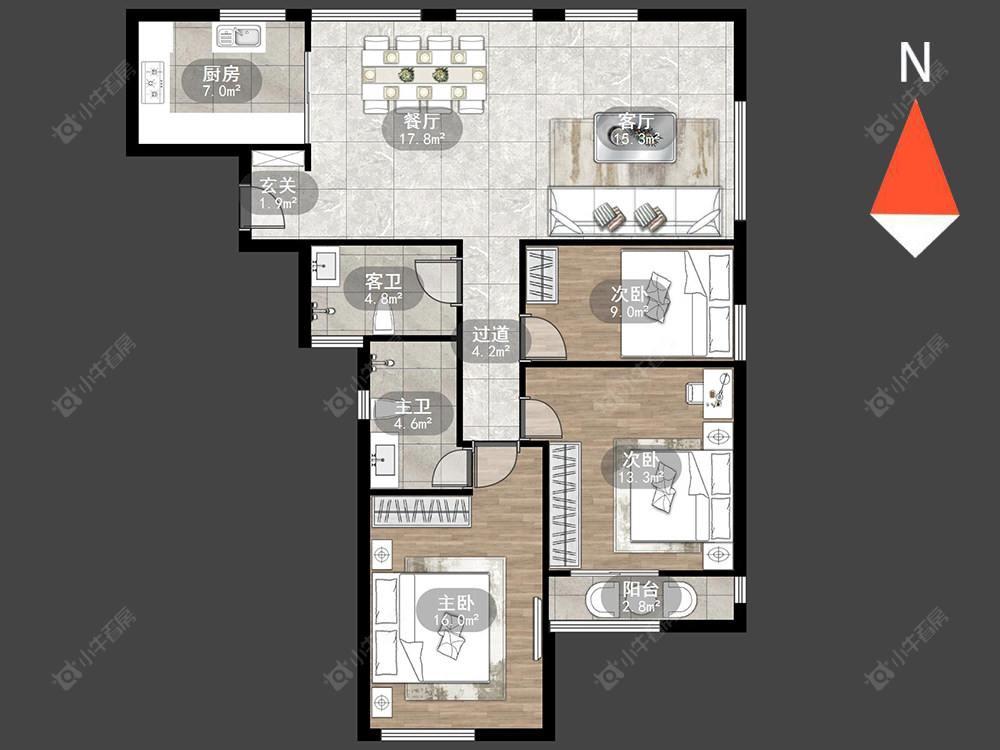 莱蒙城美景公寓房源户型图 常州莱蒙城美景公寓在售二手房源户型图_小牛看房