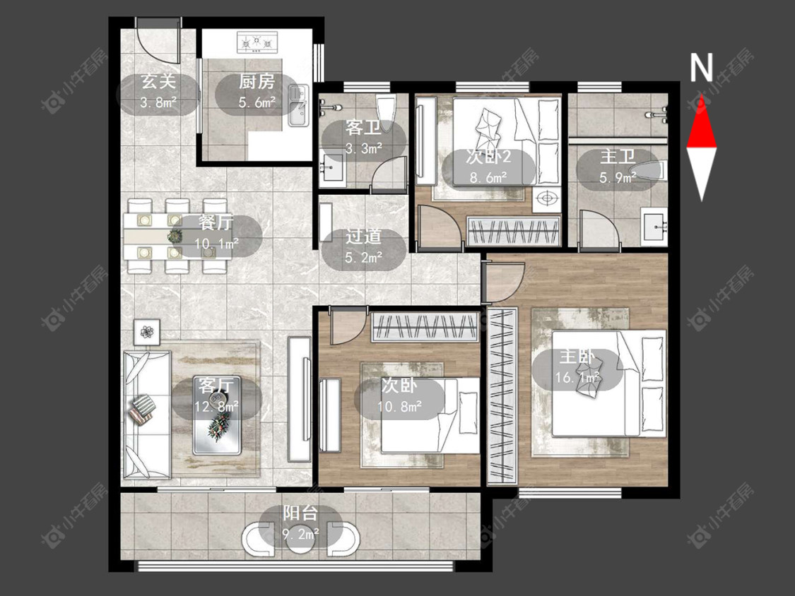 常州大明丰泰苑在售二手房源户型图_小牛看房