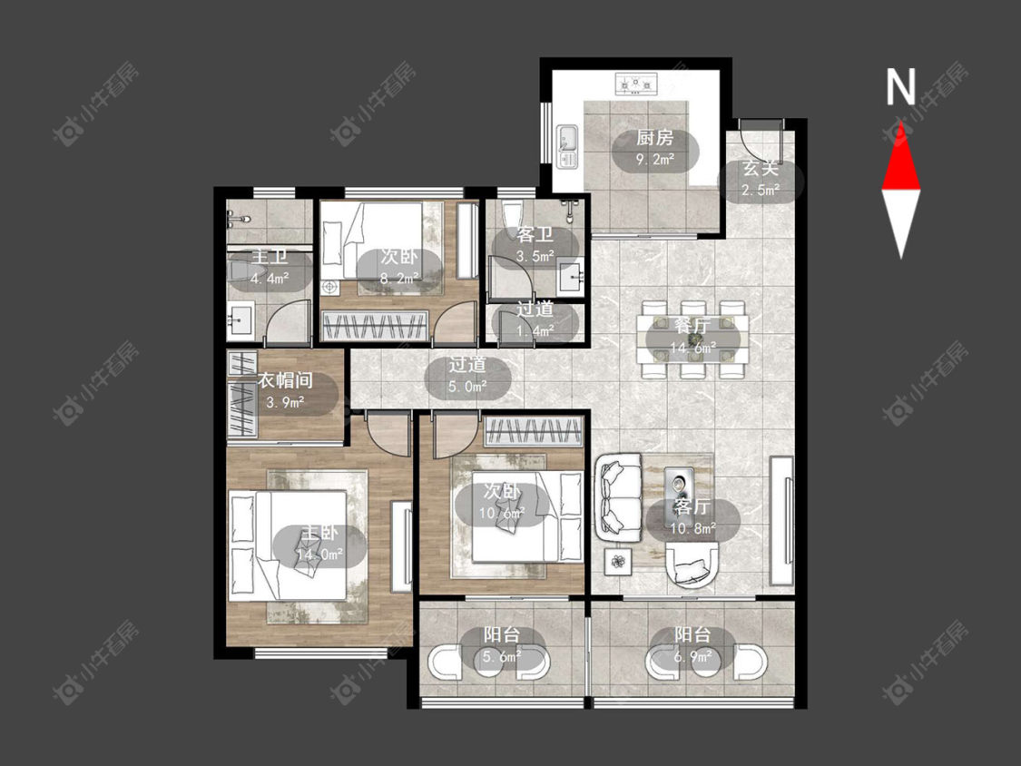 常州新城桃李郡在售二手房源户型图_小牛看房