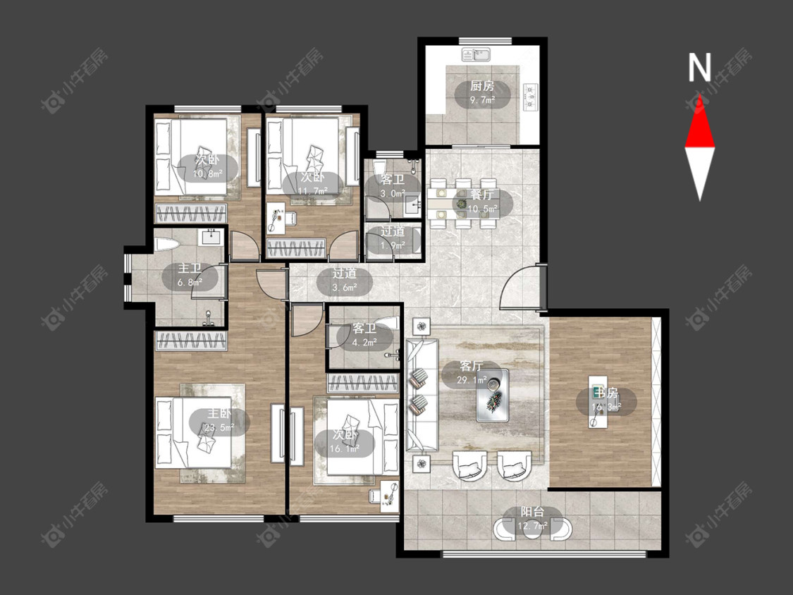 路劲铂隽房源户型图 常州路劲铂隽在售二手房源户型图_小牛看房