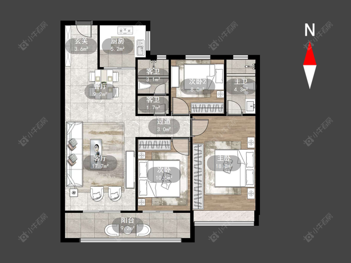 常州百馨西苑六期在售二手房源户型图_小牛看房