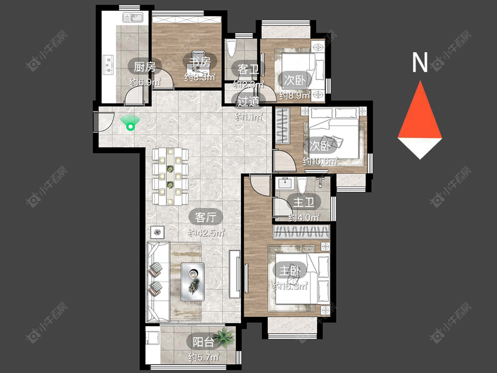 龙湖龙誉城三期房源户型图 常州龙湖龙誉城三期在售二手房源户型图_小牛看房