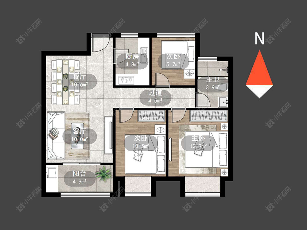 招商花园城房源户型图 常州招商花园城在售二手房源户型图_小牛看房