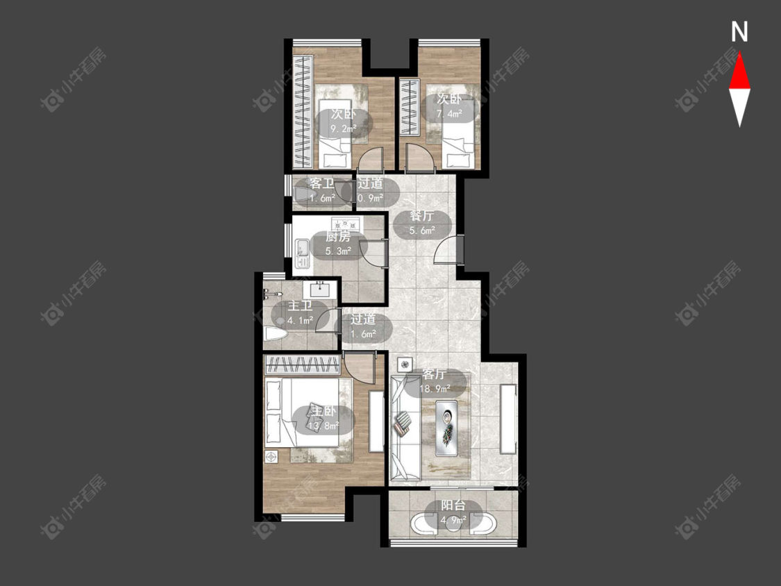 新城域一期房源户型图 常州新城域一期在售二手房源户型图_小牛看房