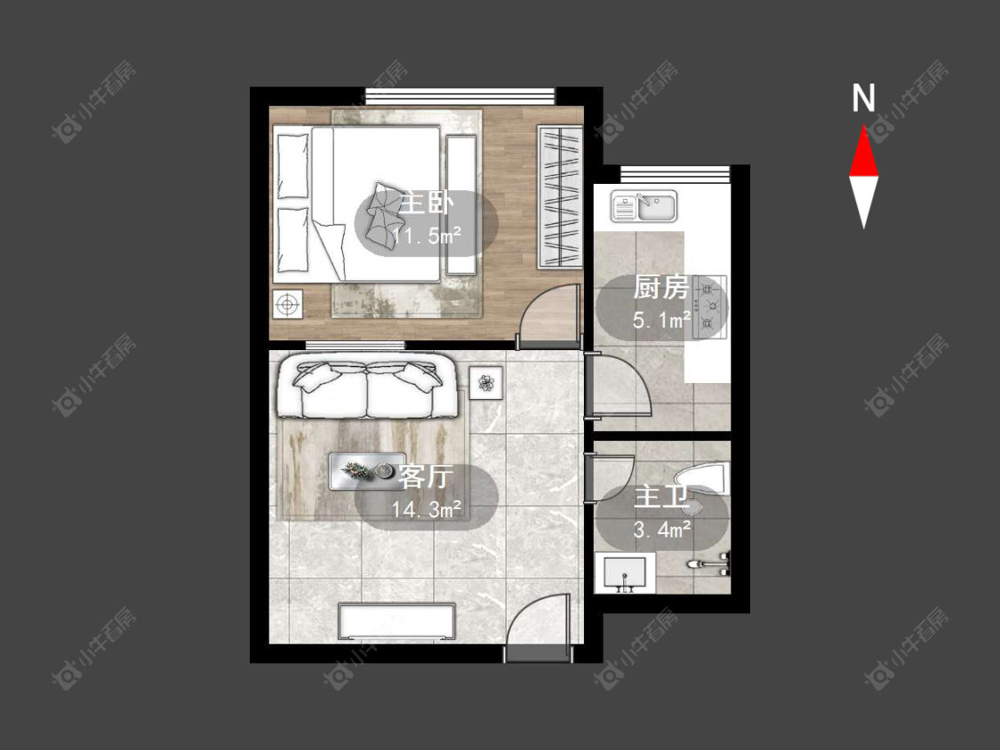 常州金巢公寓在售二手房源户型图_小牛看房