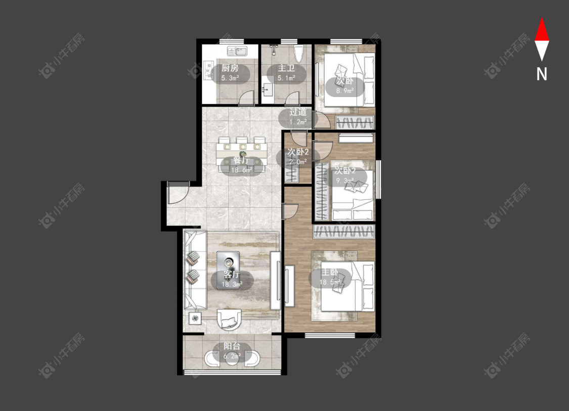 兆丰花苑房源户型图 常州兆丰花苑在售二手房源户型图_小牛看房