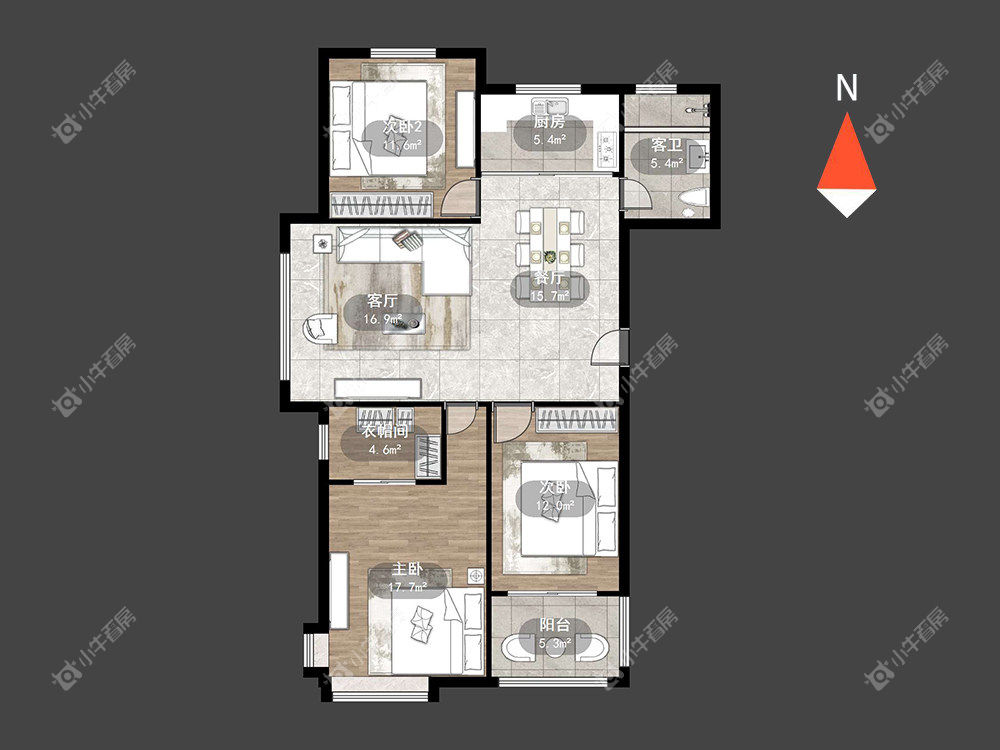 常州香江壹品在租房源室内图_小牛看房