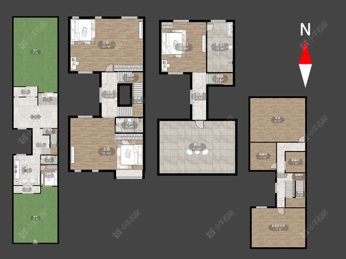 常州金新御园别墅区在售二手房源户型图_小牛看房