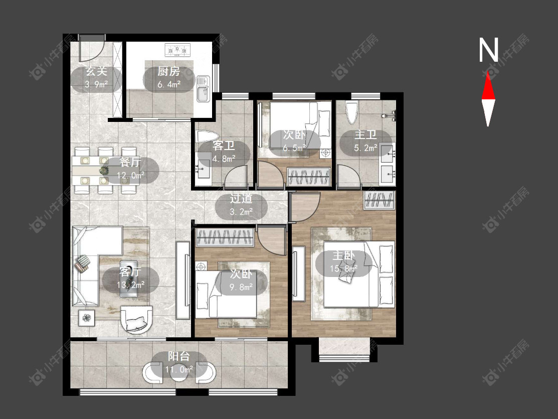 璞樾门第房源户型图 常州璞樾门第在售二手房源户型图_小牛看房