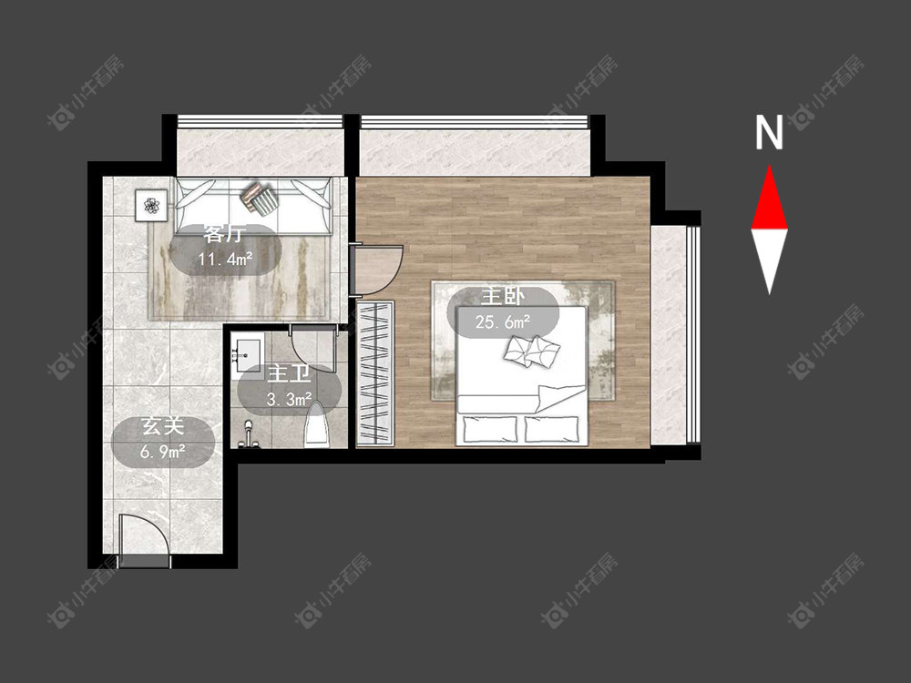常州爱琴海公寓在售二手房源户型图_小牛看房