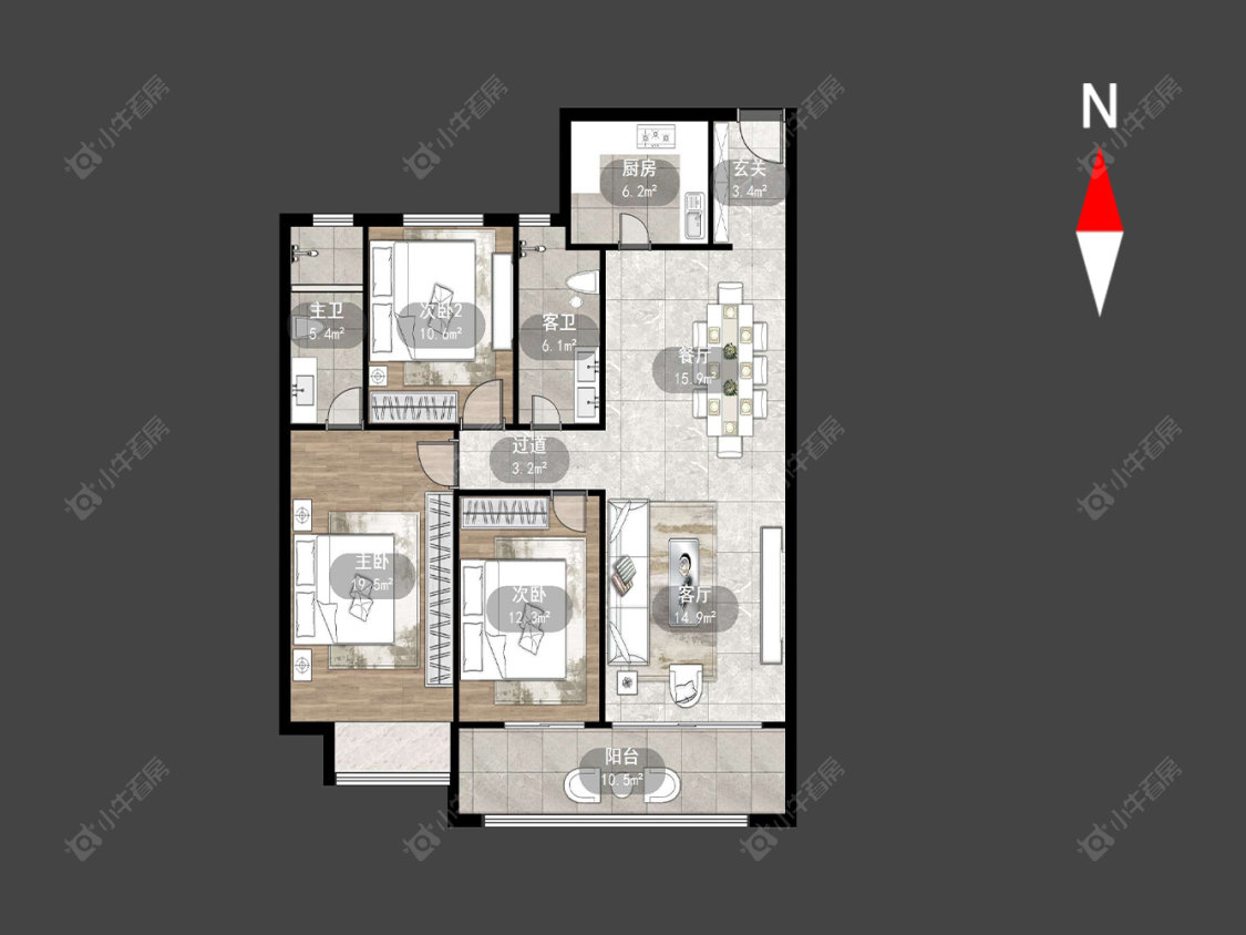 常州环球港湾在售二手房源户型图_小牛看房