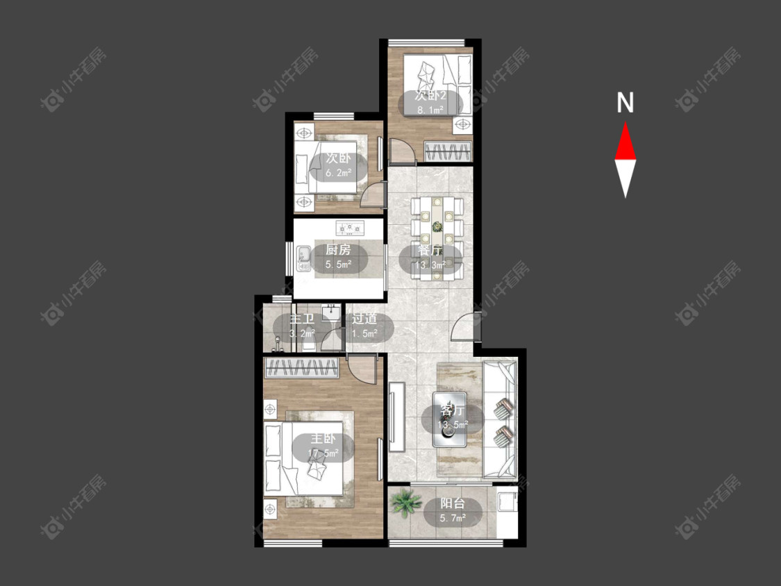 常州清水湾花园一期在售二手房源户型图_小牛看房