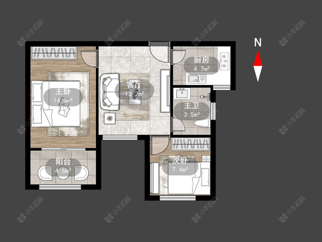 常州银河湾第一城二期在售二手房源户型图_小牛看房
