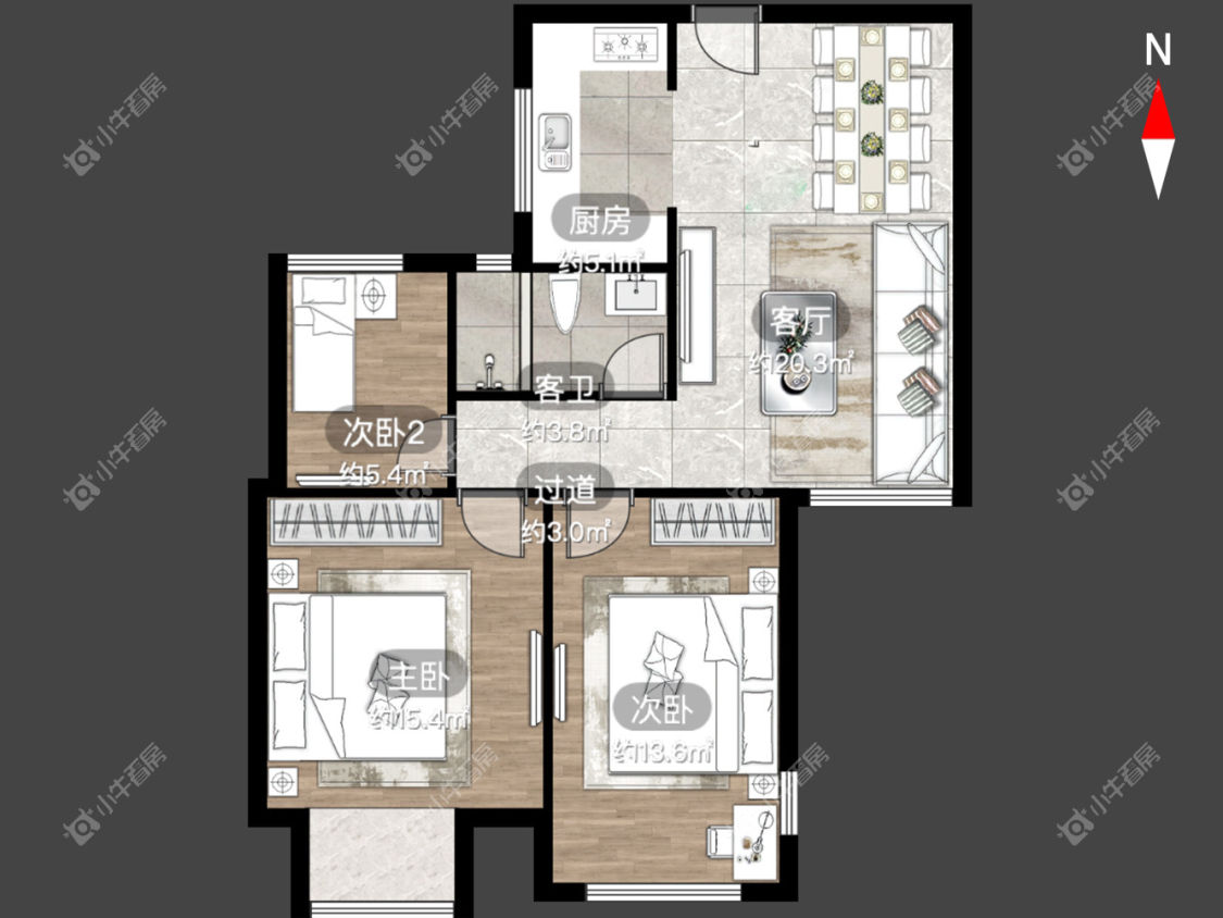 常州港龙新港城在租房源户型图_小牛看房