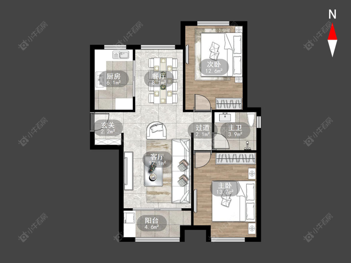 常州新城域三期在售二手房源户型图_小牛看房