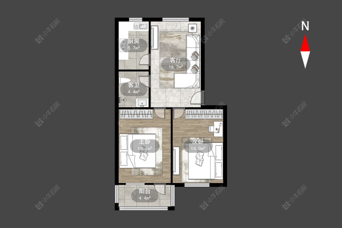 常州中凉一村在售二手房源户型图_小牛看房