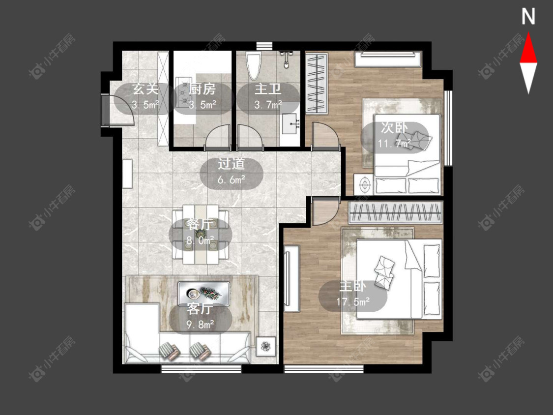莱蒙双子星座公寓房源户型图 常州莱蒙双子星座公寓在售二手房源户型图_小牛看房