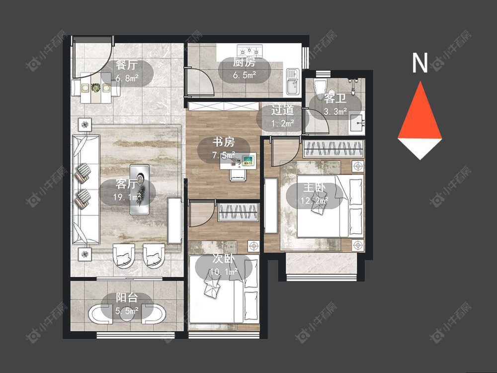 高成莱茵三期房源户型图 常州高成莱茵三期在售二手房源户型图_小牛看房
