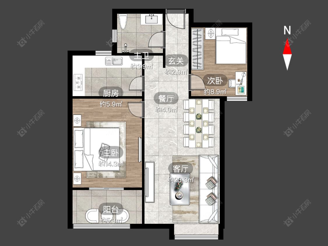 常州龙城福第在售二手房源户型图_小牛看房