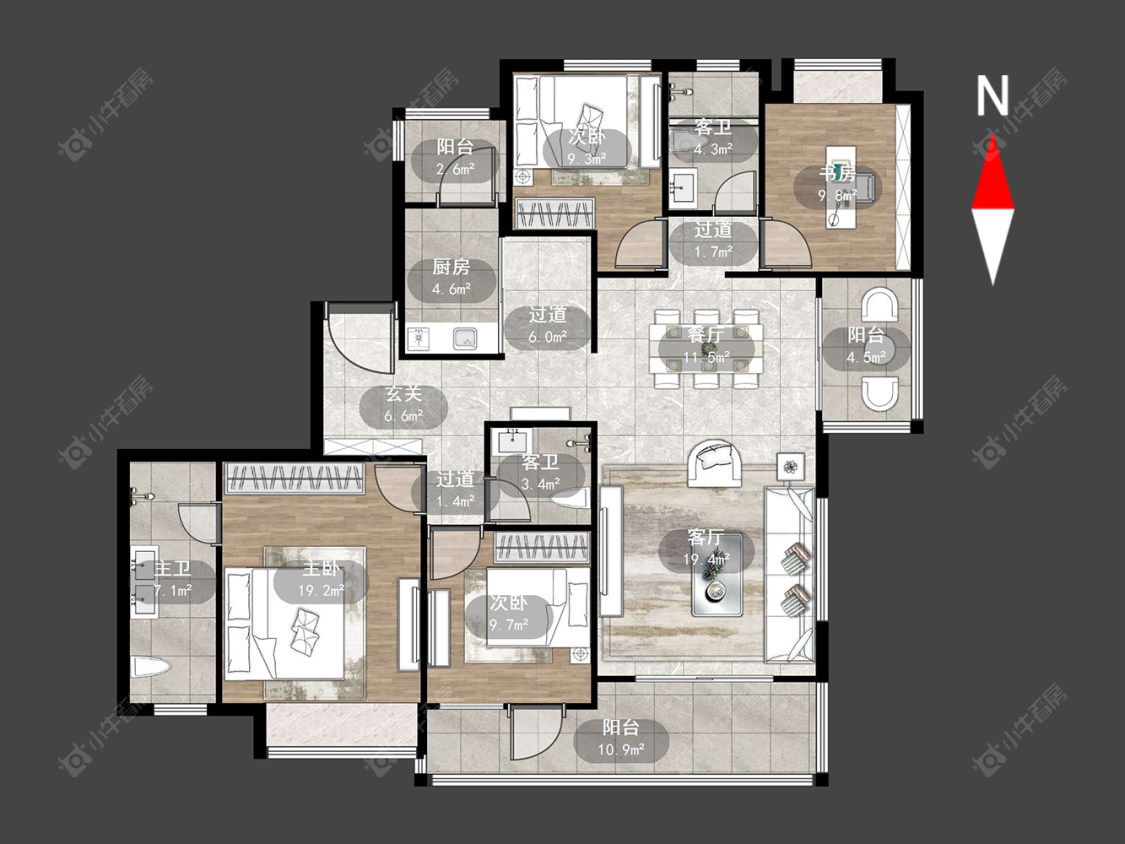 常州万科瑧湾汇（原蓝光黑钻）在售二手房源户型图_小牛看房