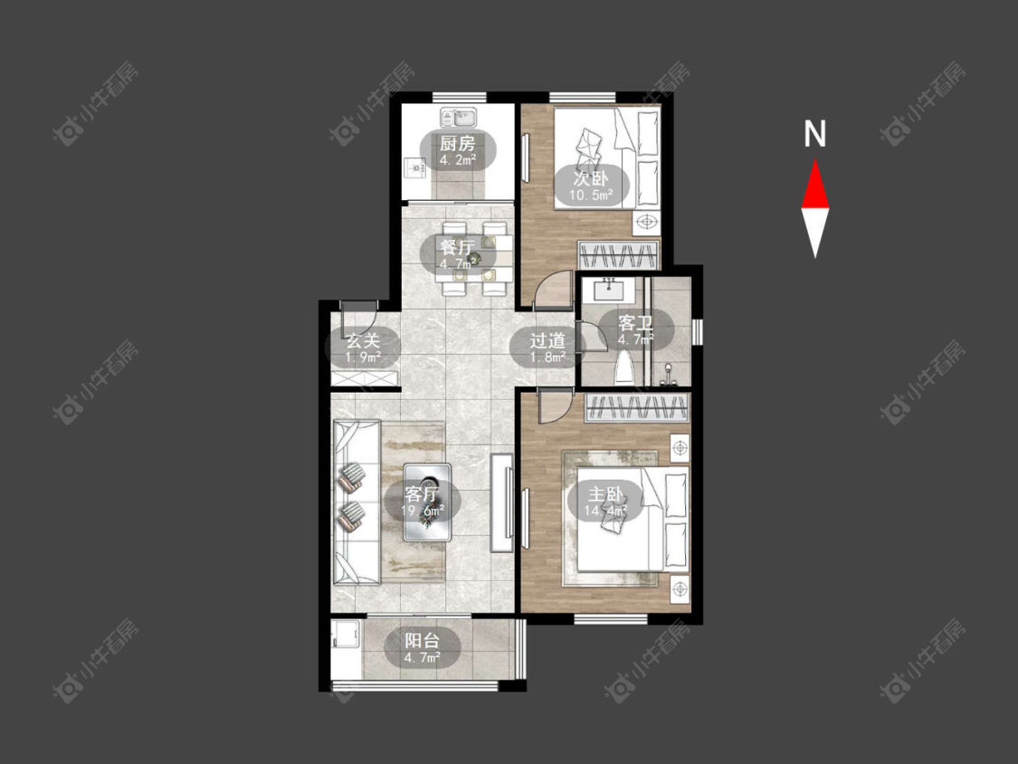 常州百馨苑南苑在售二手房源户型图_小牛看房