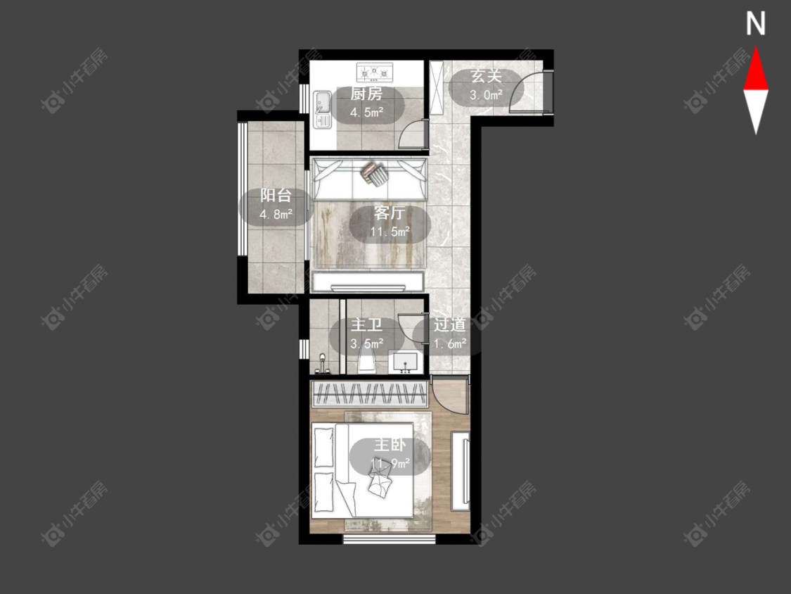 京城豪苑北区房源户型图 常州京城豪苑北区在售二手房源户型图_小牛看房