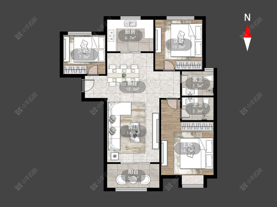 常州弘阳上城在售二手房源户型图_小牛看房