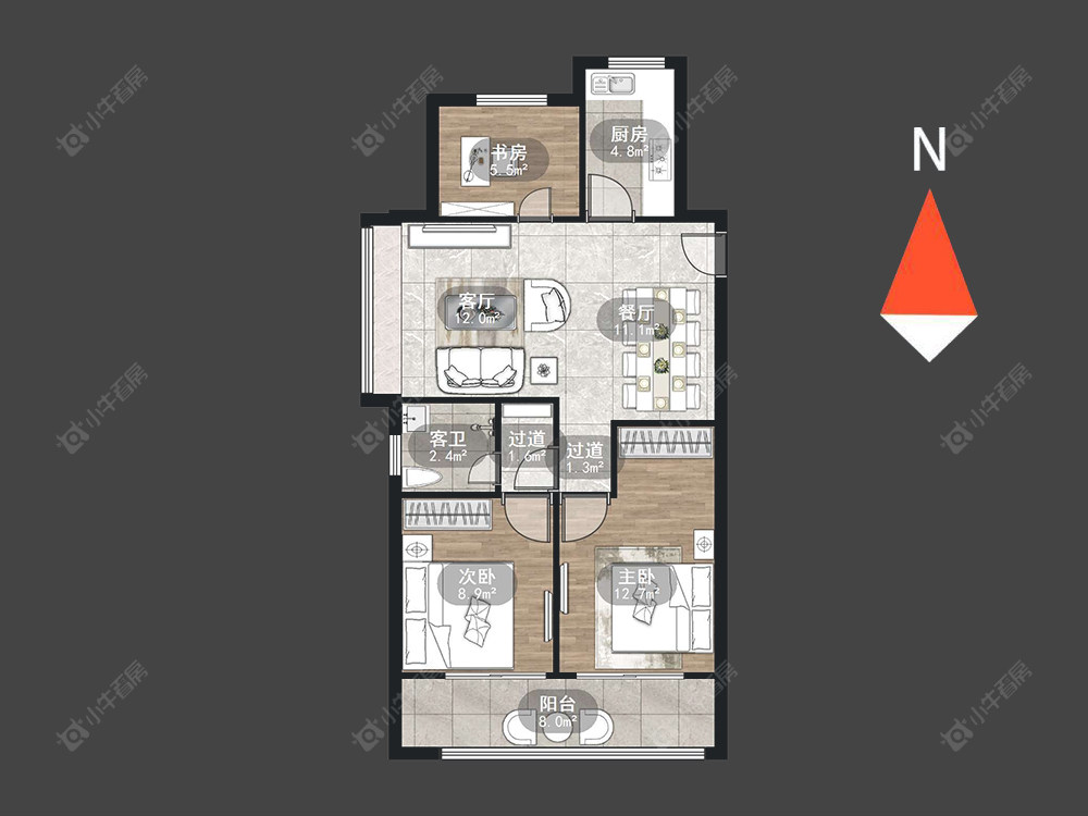 万科四季都会房源户型图 常州万科四季都会在售二手房源户型图_小牛看房