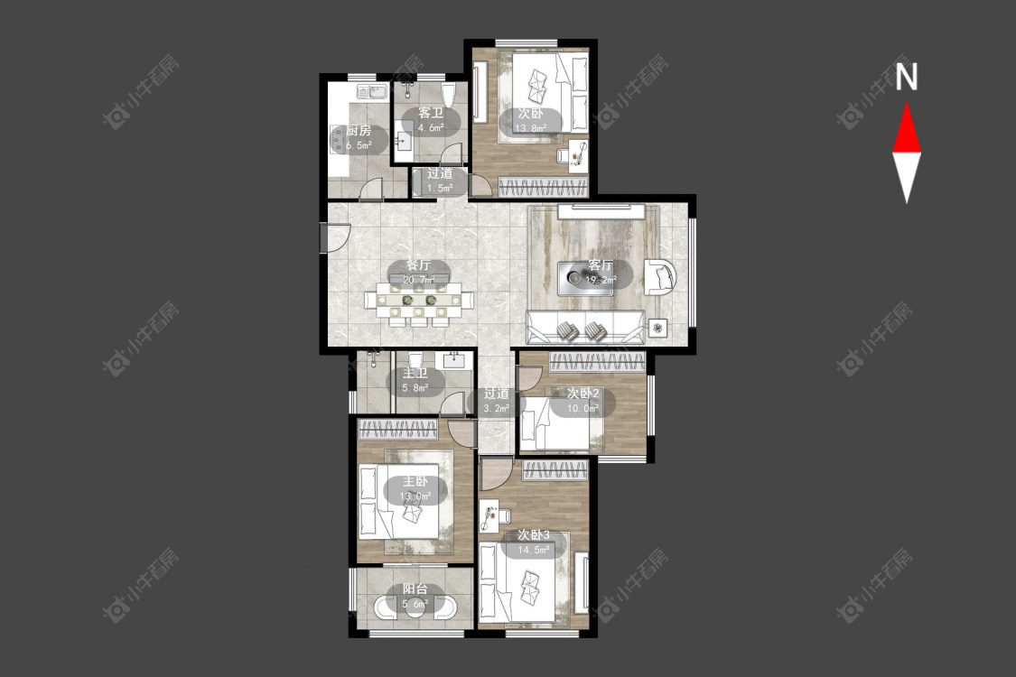 常州聚湖半岛在售二手房源户型图_小牛看房