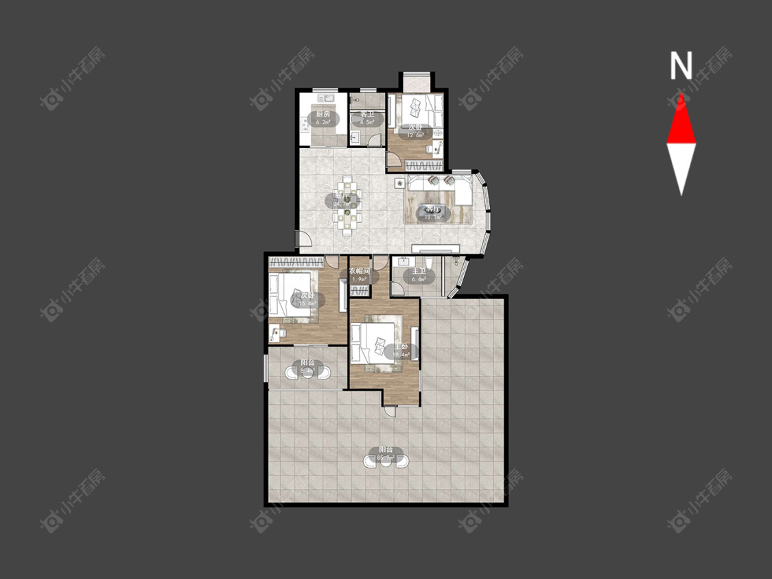 怀德名园房源户型图 常州怀德名园在售二手房源户型图_小牛看房